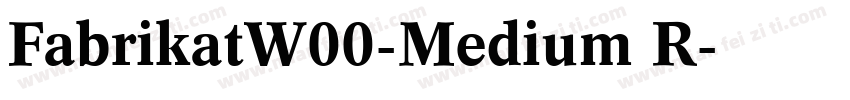 FabrikatW00-Medium R字体转换